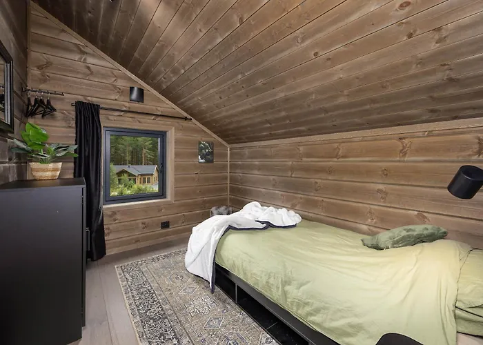 Saga 6p With Sauna Hot Tub Water View Resort Vradal